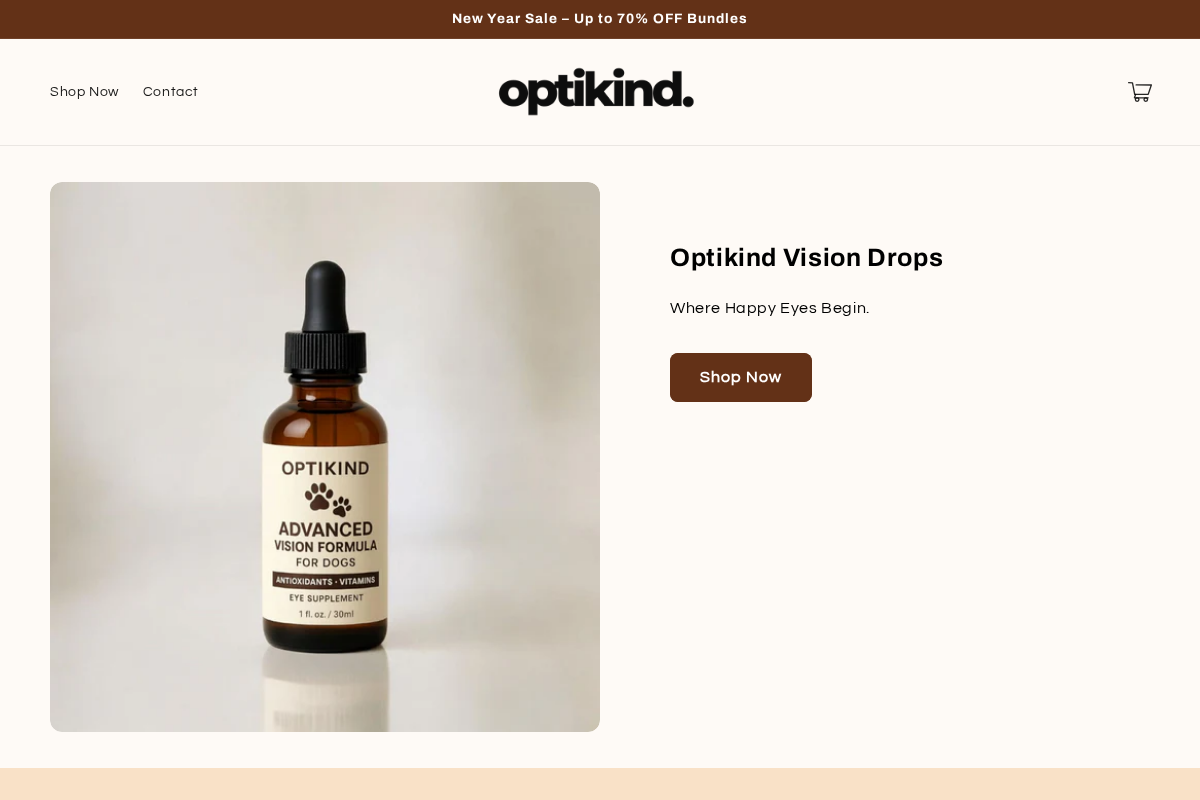 Optikind homepage screenshot