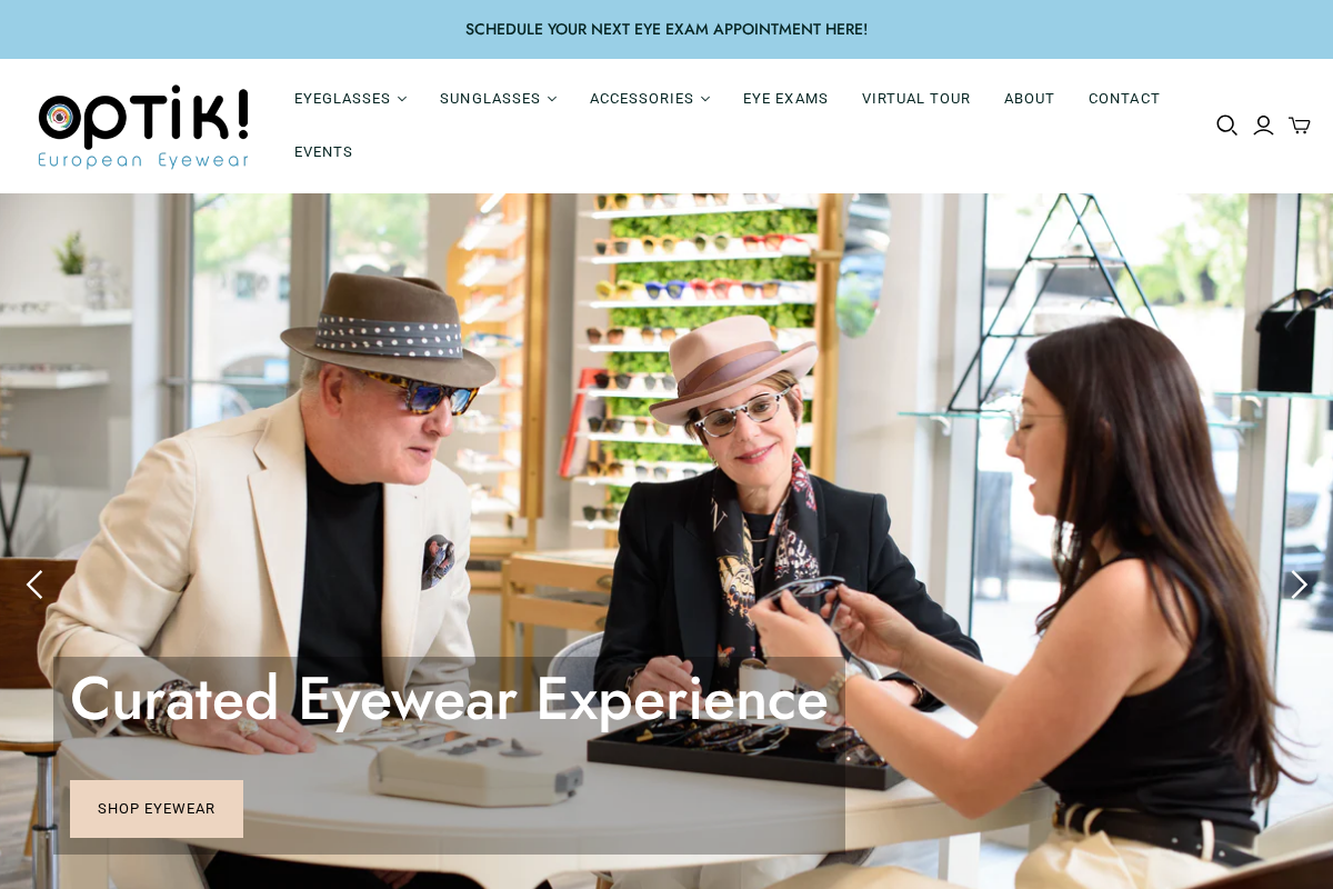 optikstpete.com homepage screenshot