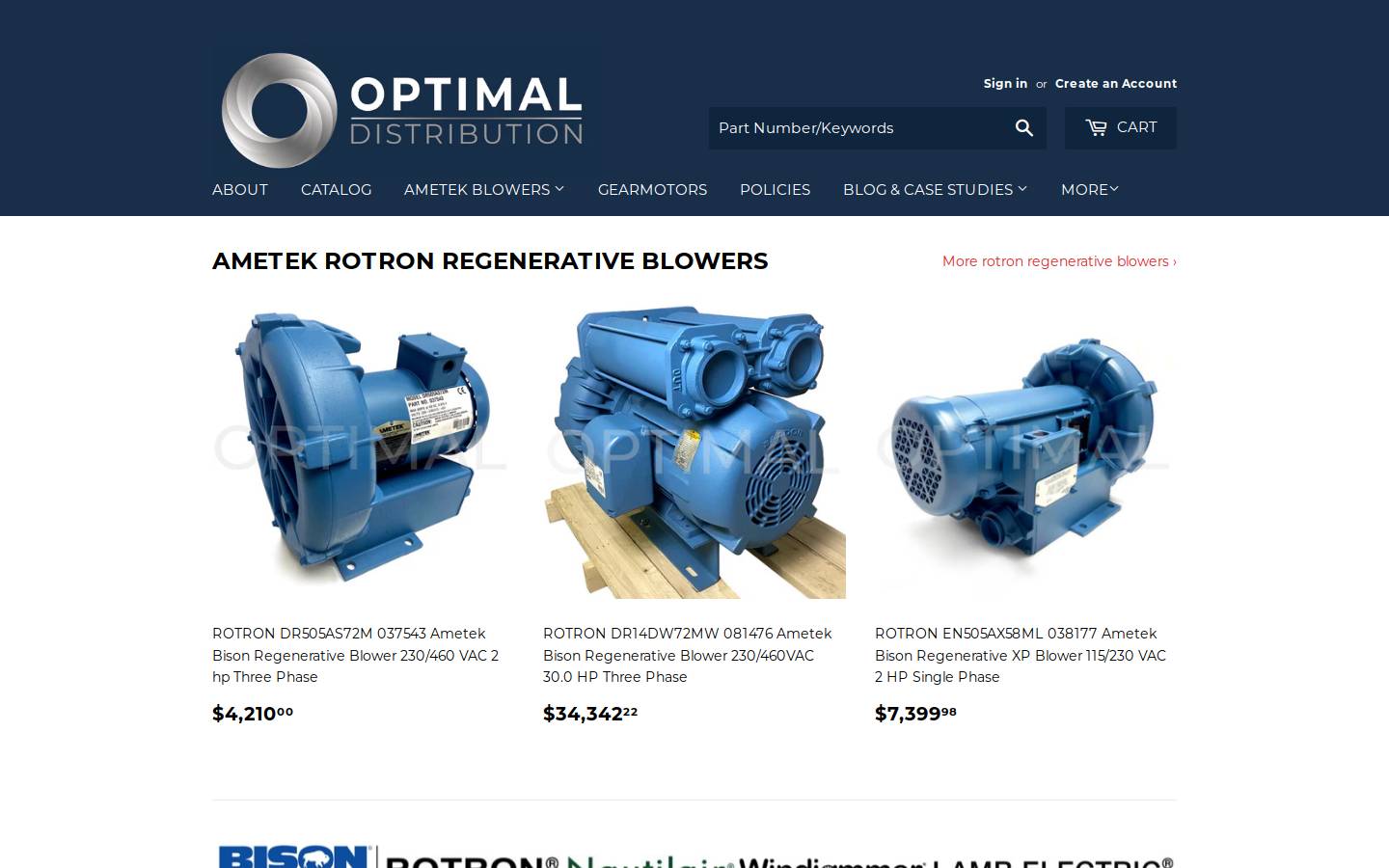 optimaldist.com homepage screenshot