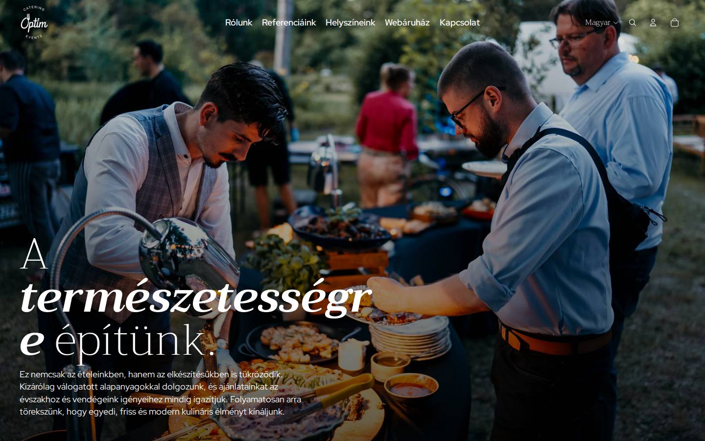optimcatering.com homepage screenshot