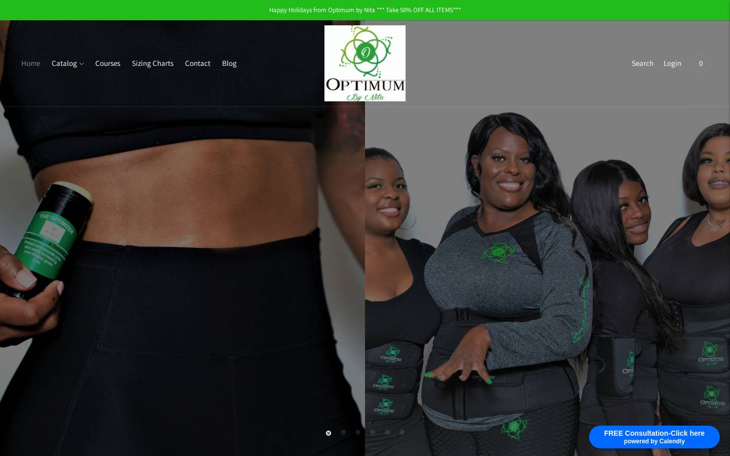 optimumbynita.com homepage screenshot