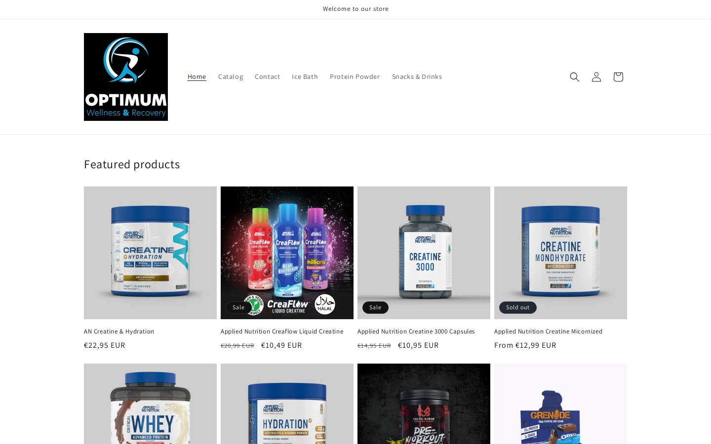 optimumwellnessandrecovery.com homepage screenshot