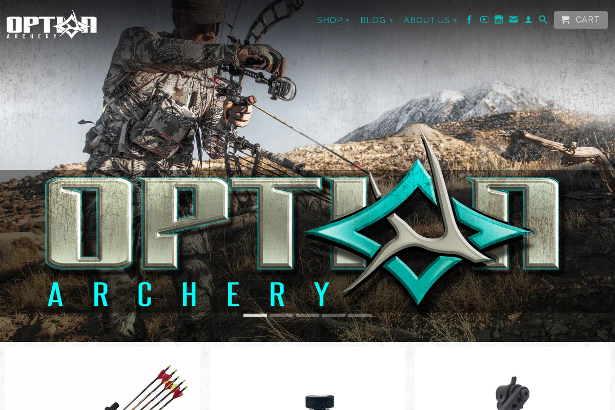 Option Archery homepage screenshot