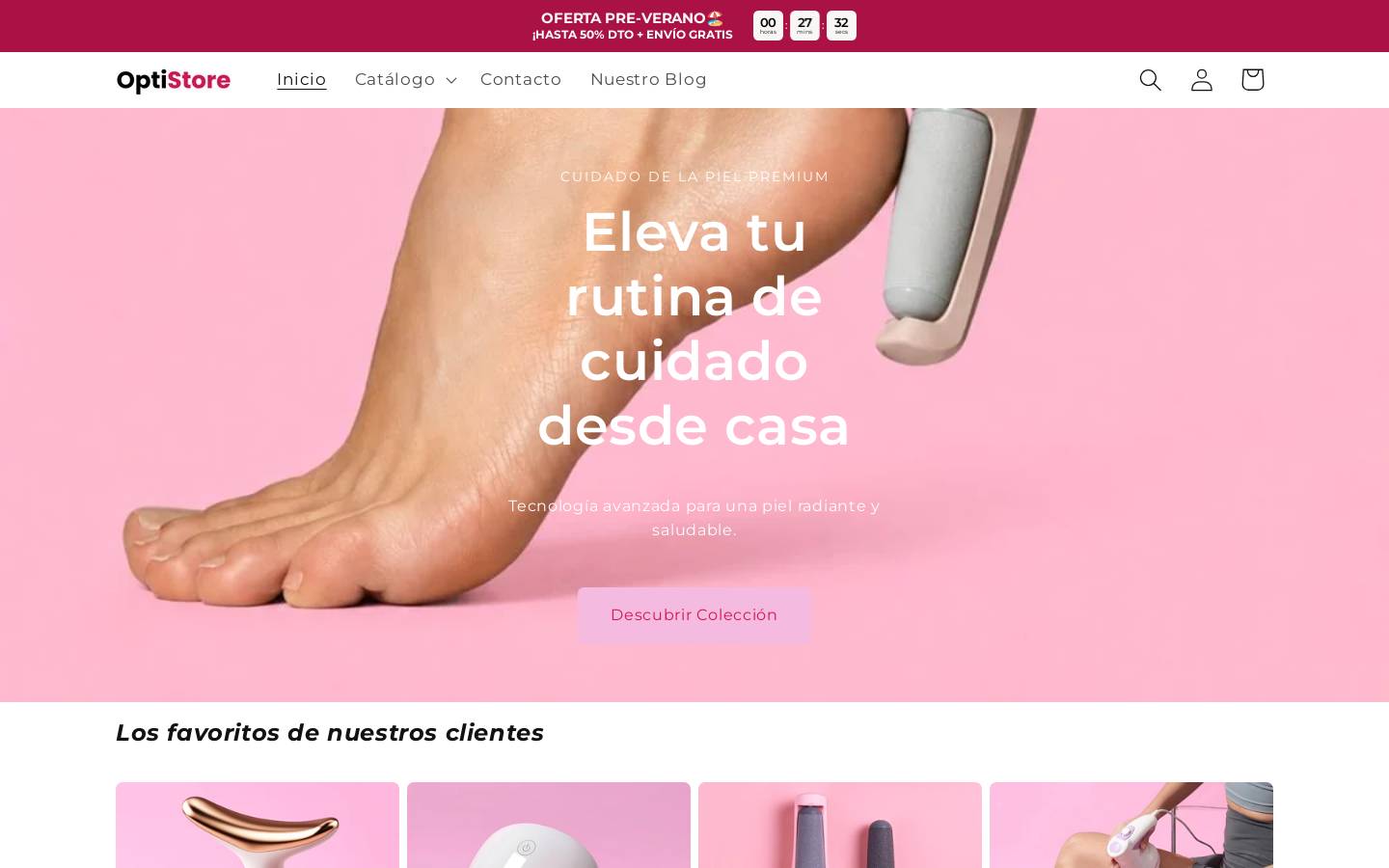 optistore.es homepage screenshot