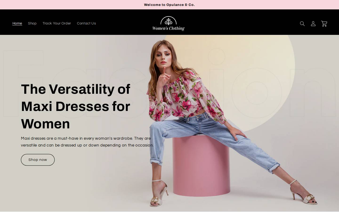 opulanceco.com homepage screenshot