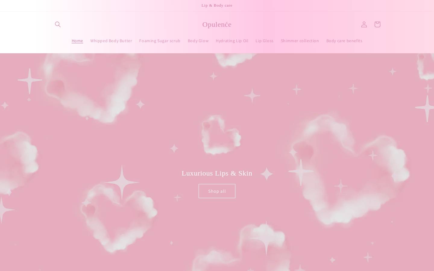 opulencean.com homepage screenshot