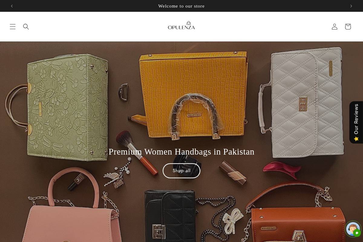 opulenza.online homepage screenshot