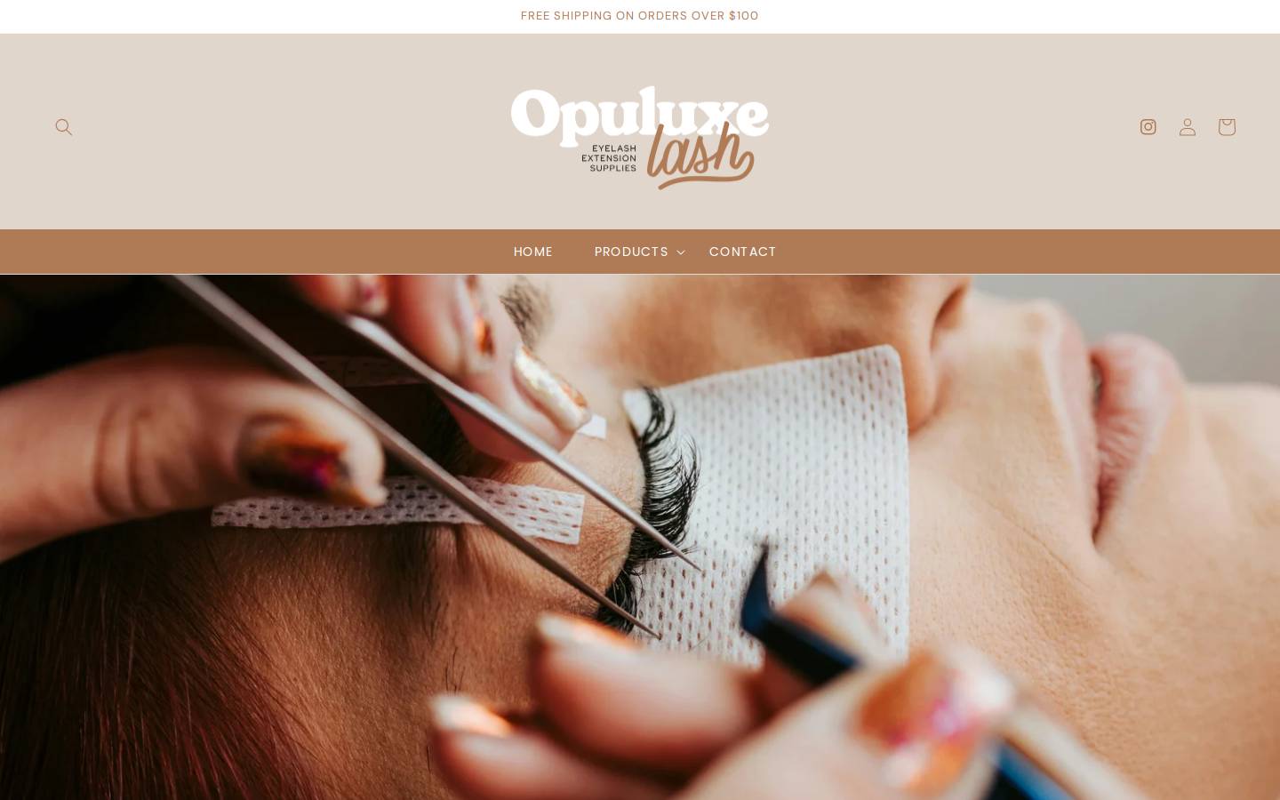 opuluxelash.com homepage screenshot