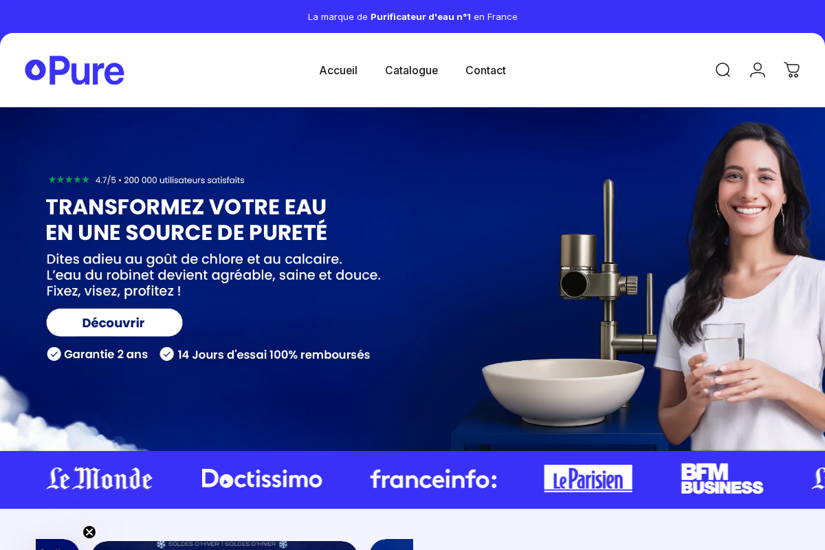 OPure homepage screenshot