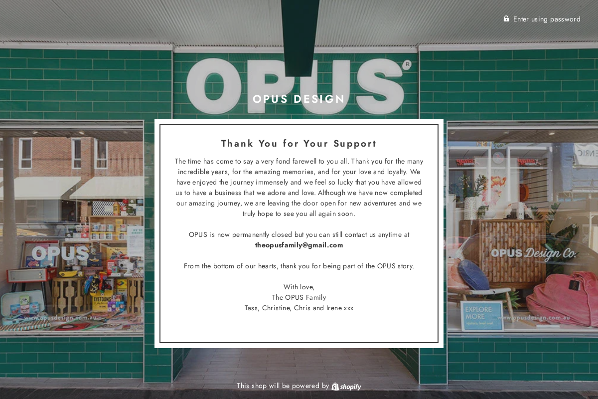 opusdesign.com.au homepage screenshot