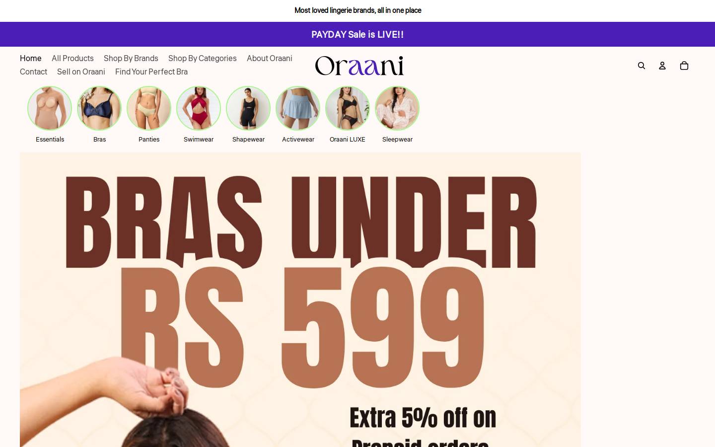 oraani.com homepage screenshot