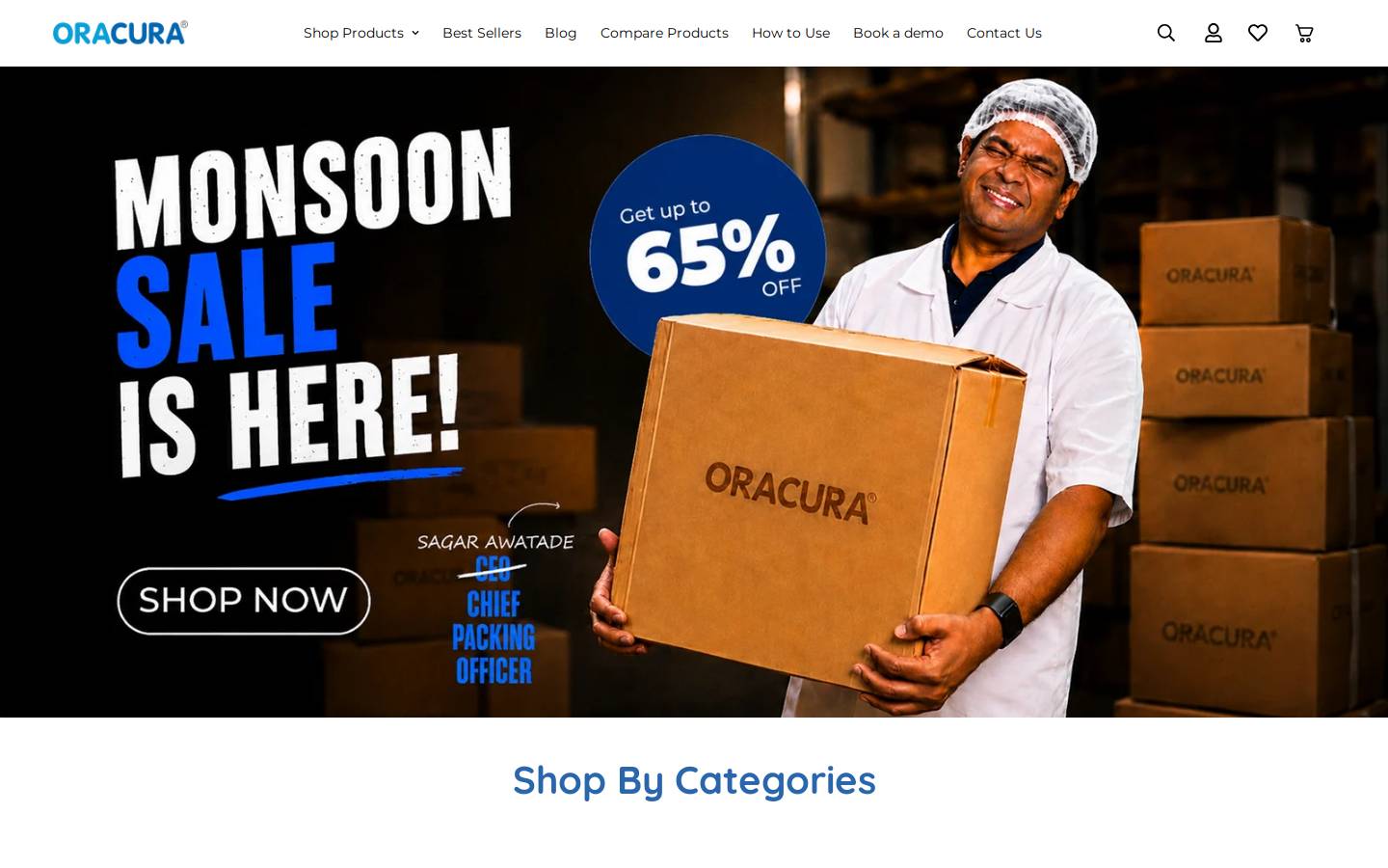 oracura.in homepage screenshot