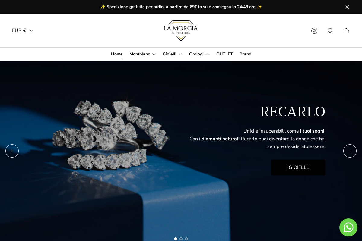 Orafo La Morgia homepage screenshot