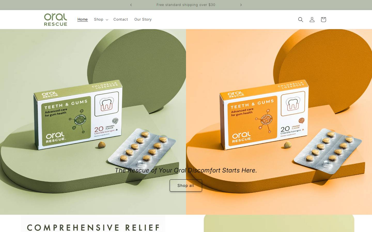 oralrescue.com homepage screenshot