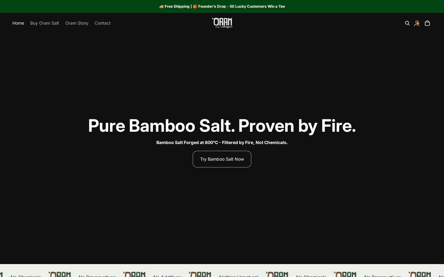 oramsalt.in homepage screenshot