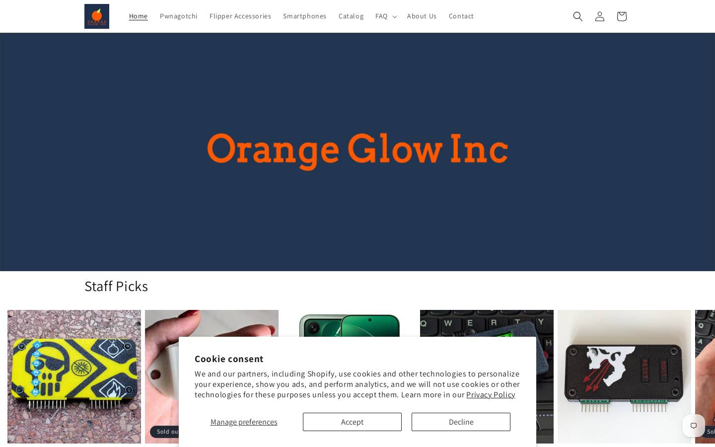 orangeglowinc.com homepage screenshot