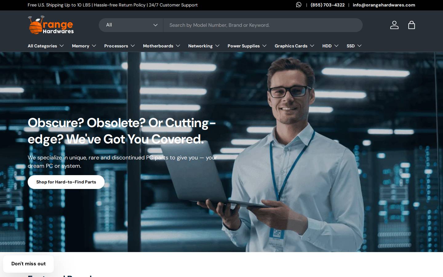 orangehardwares.com homepage screenshot
