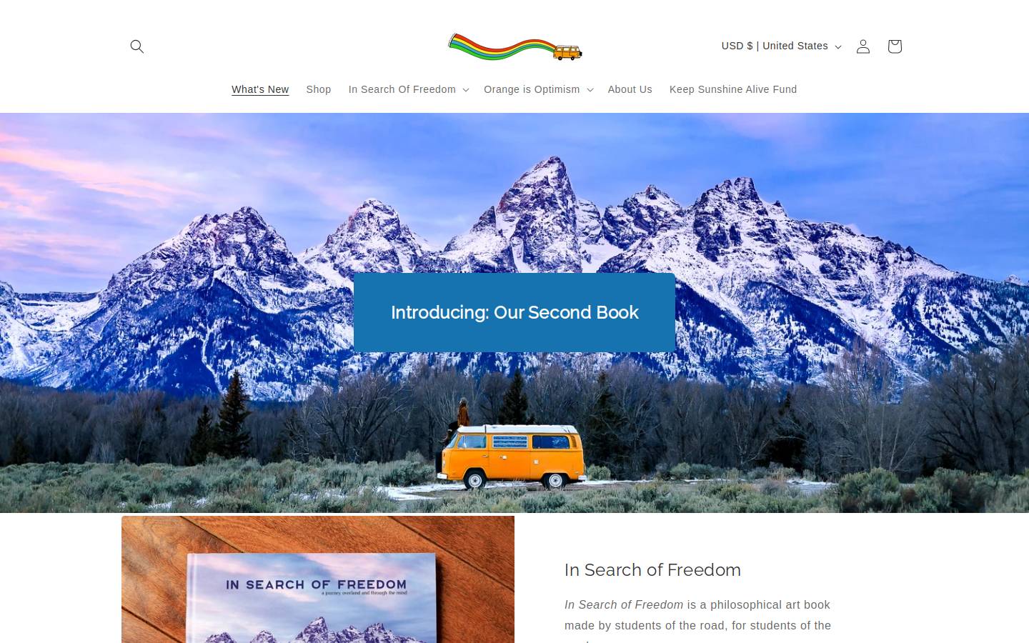 orangeisoptimism.com homepage screenshot