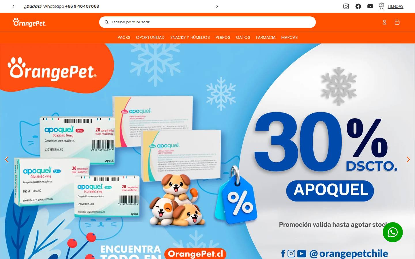 orangepet.cl homepage screenshot