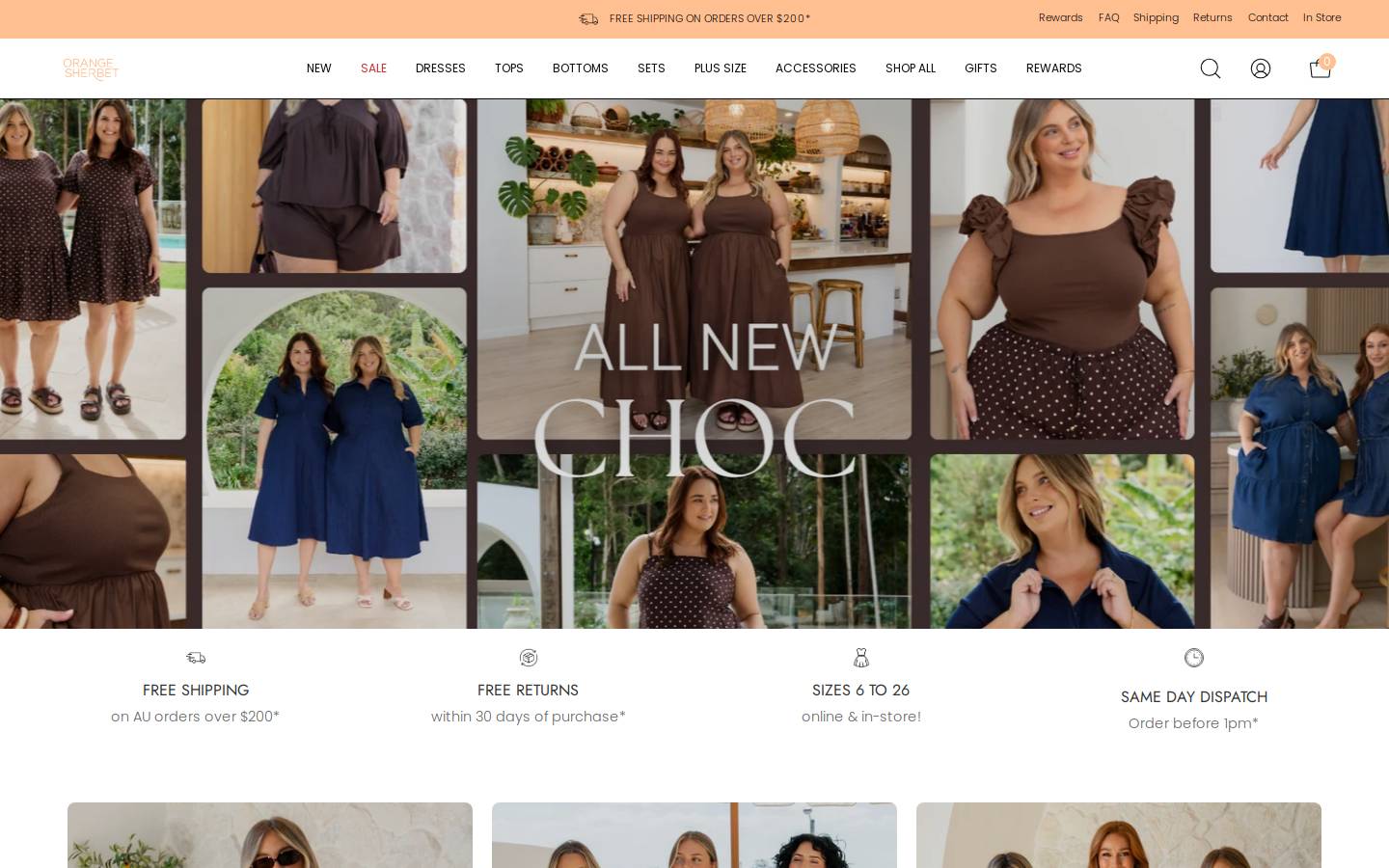 orangesherbet.com.au homepage screenshot