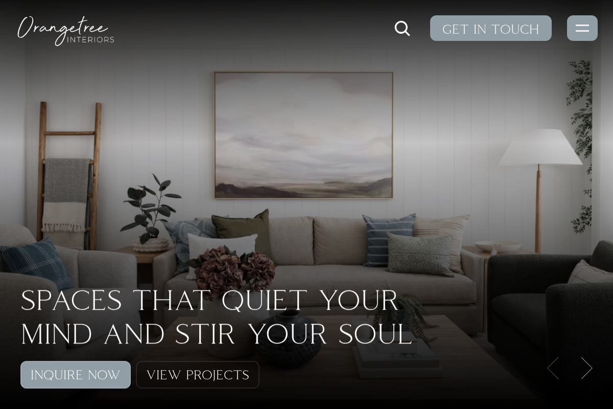 orangetreeinteriors.com homepage screenshot