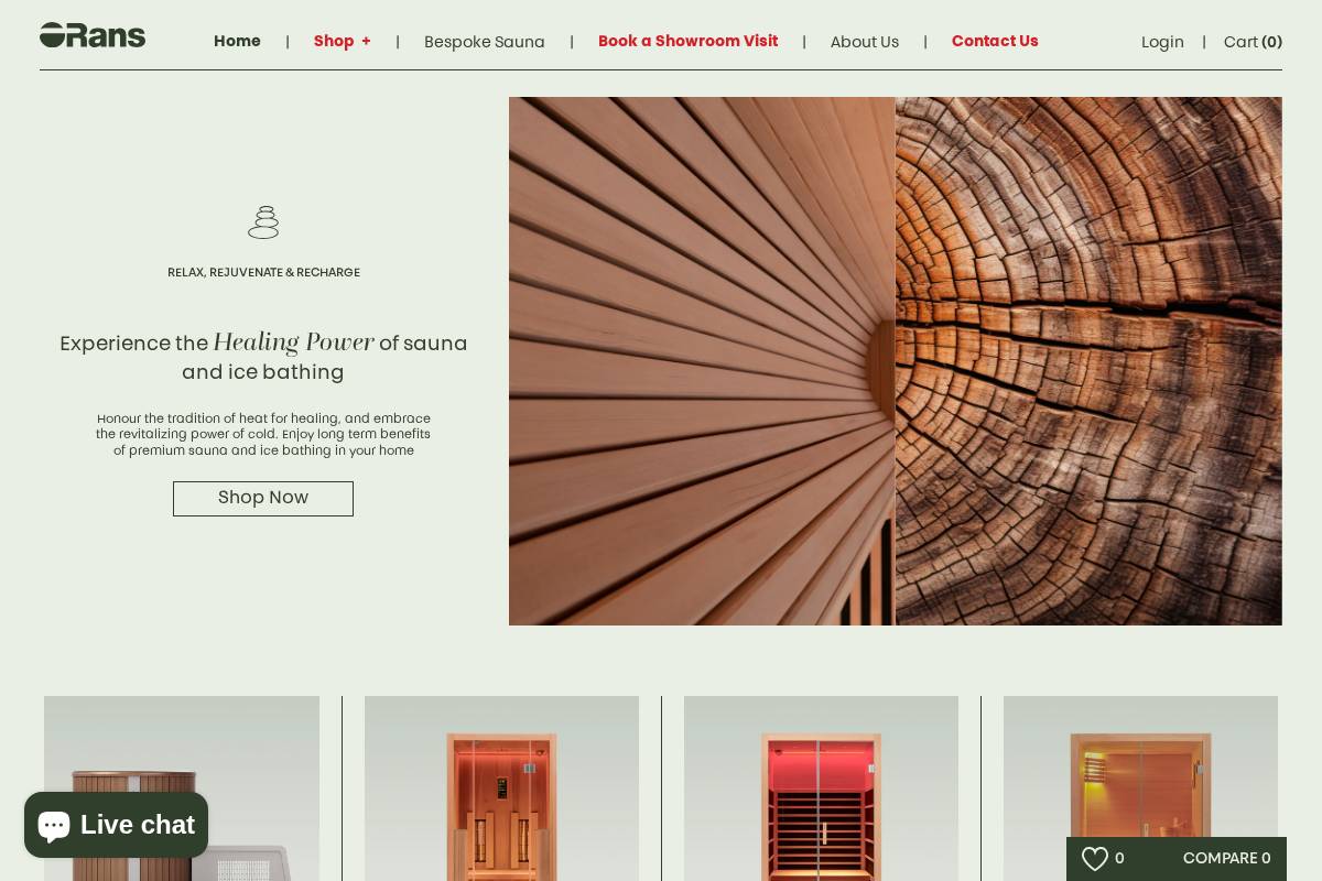 Orans homepage screenshot