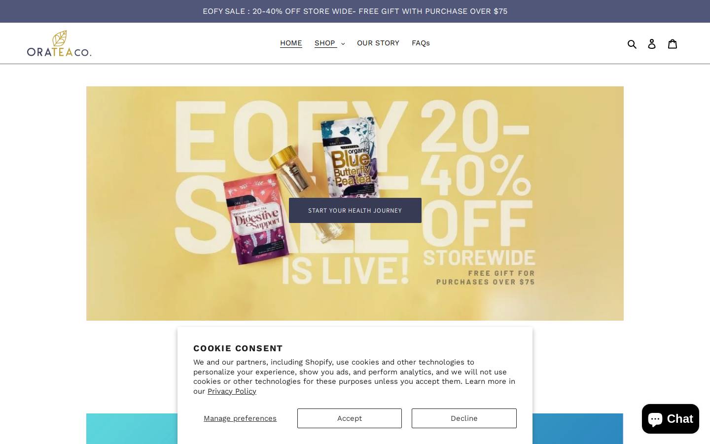 orateaco.com.au homepage screenshot