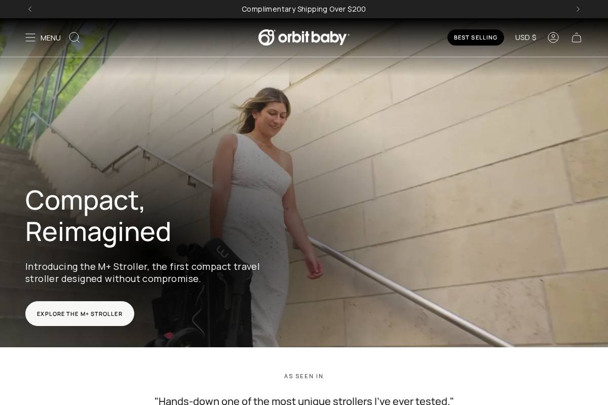 Orbit Baby homepage screenshot