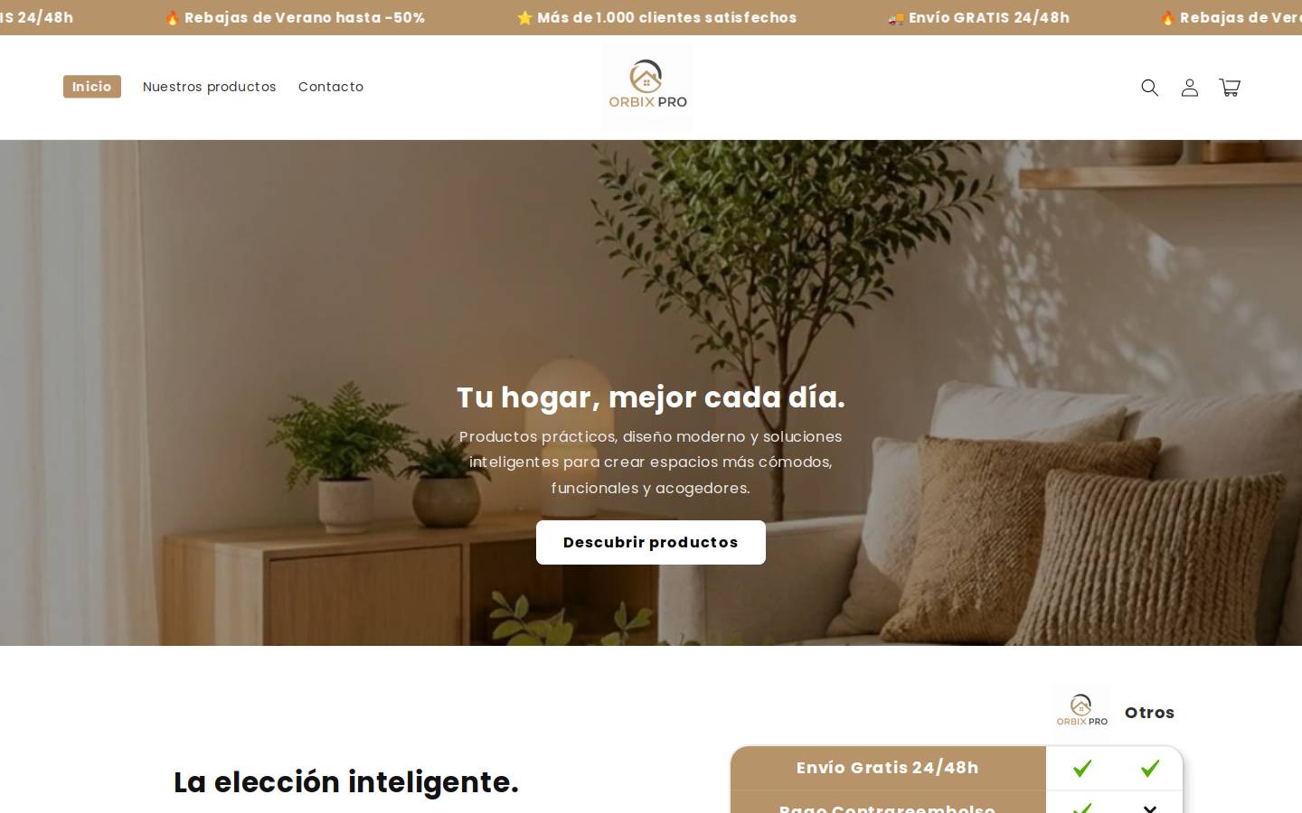 orbixpro.es homepage screenshot