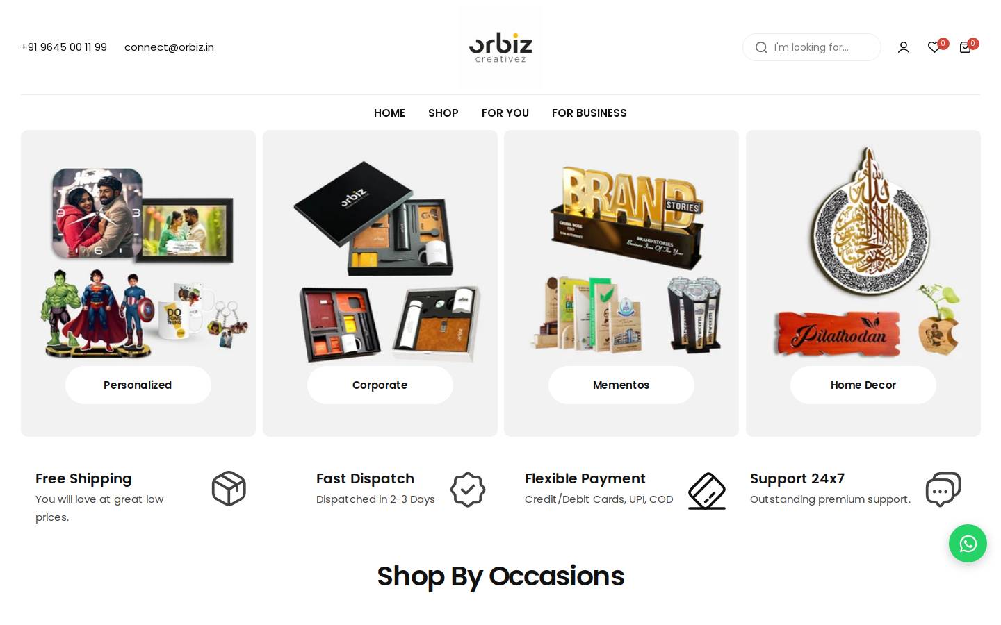 Orbiz Number Plates homepage screenshot