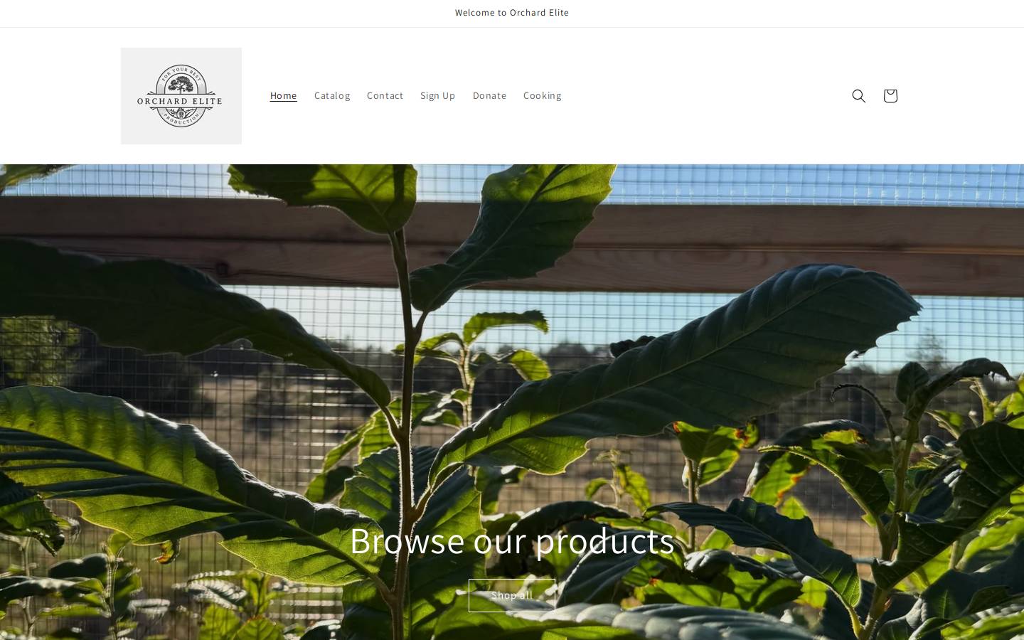 orchardelite.com homepage screenshot