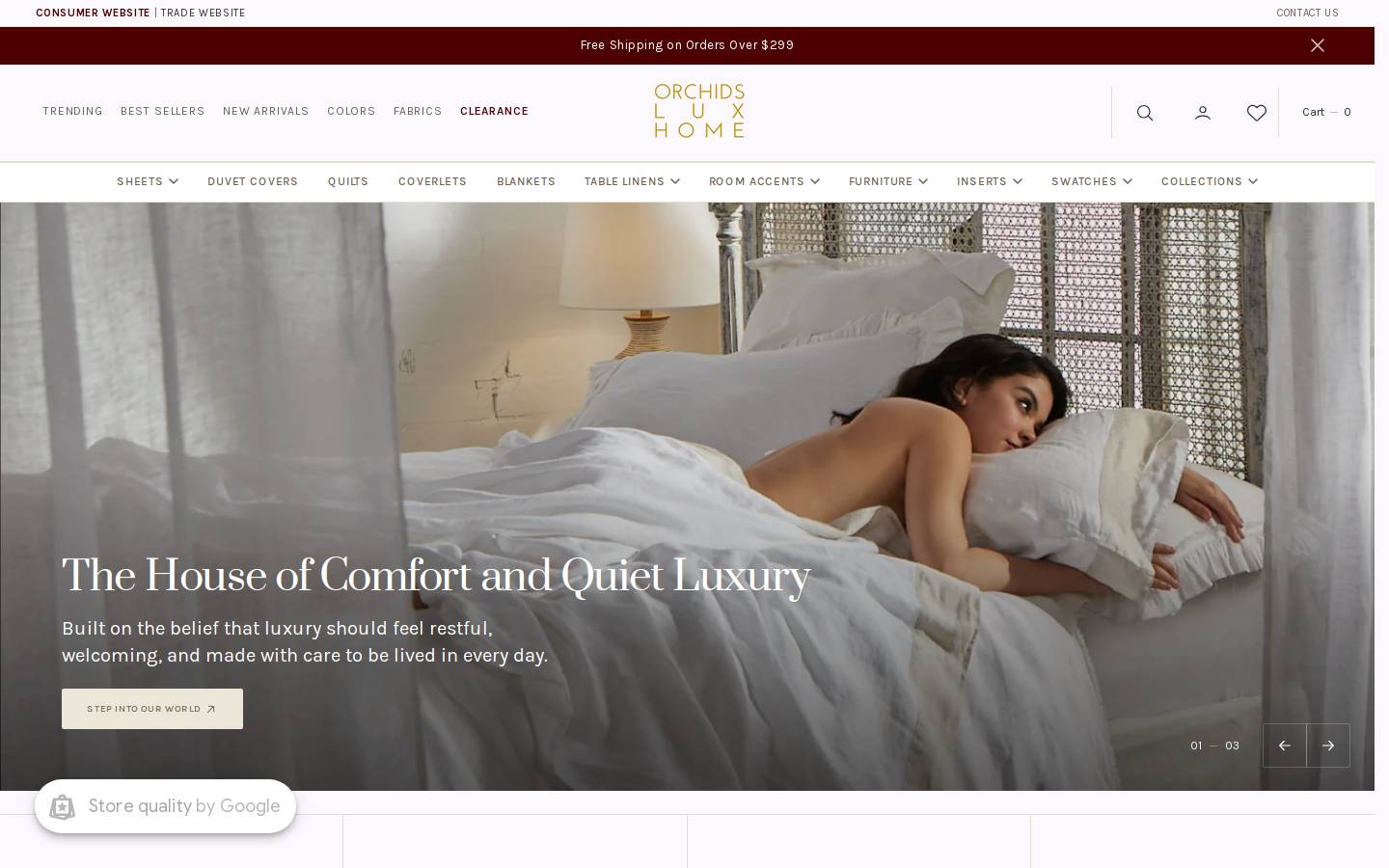 orchidsluxhome.com homepage screenshot