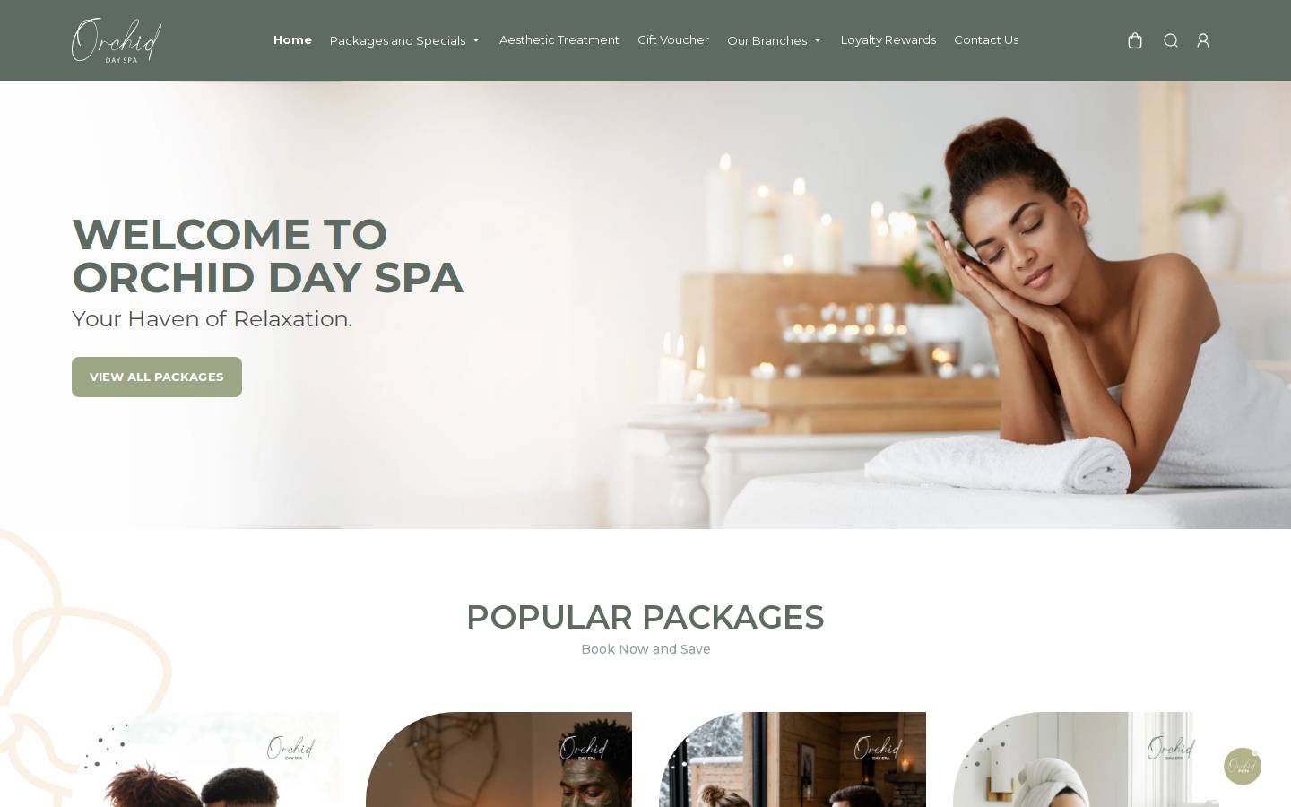 orchidspa.co.za homepage screenshot