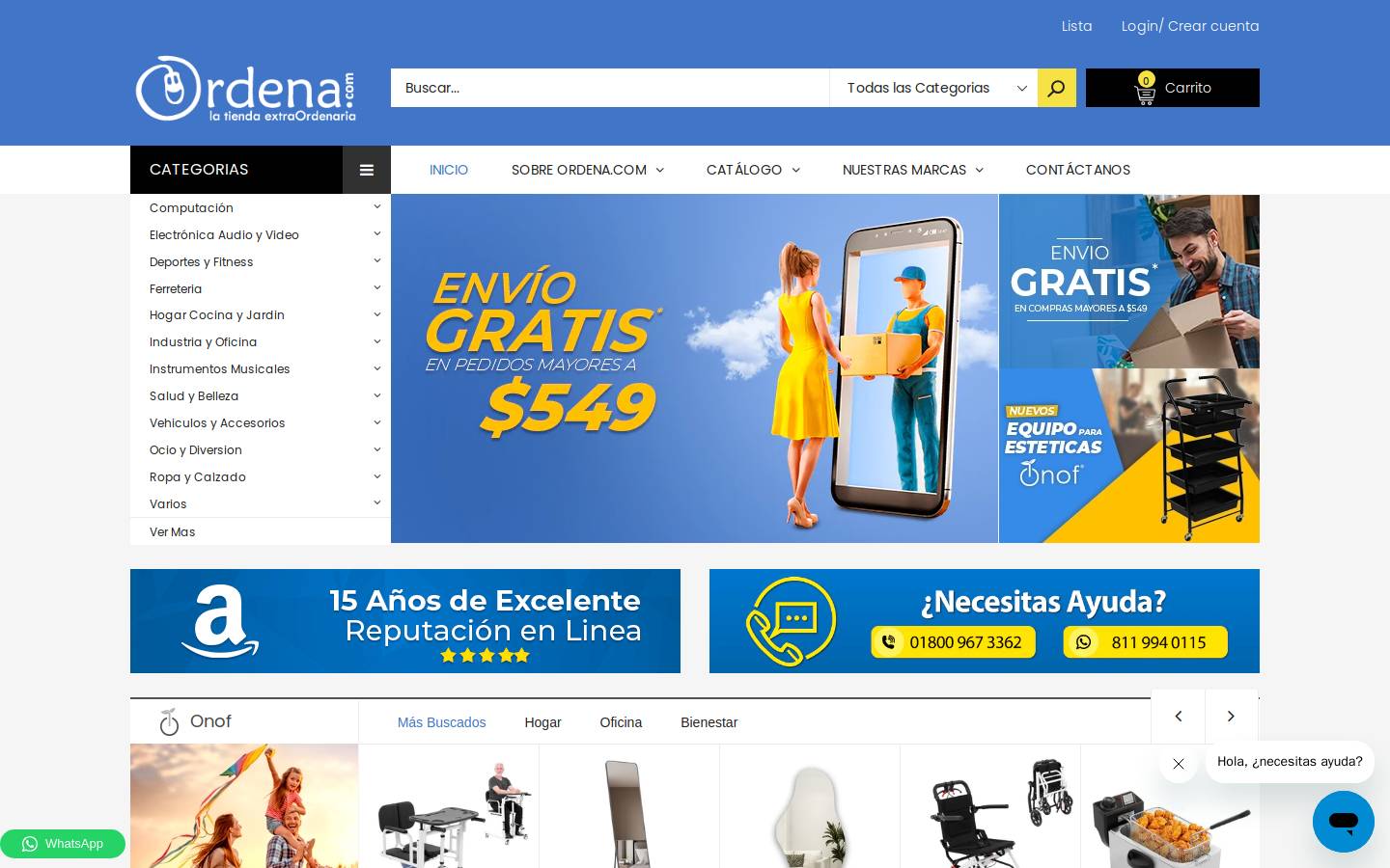 ordena.com homepage screenshot