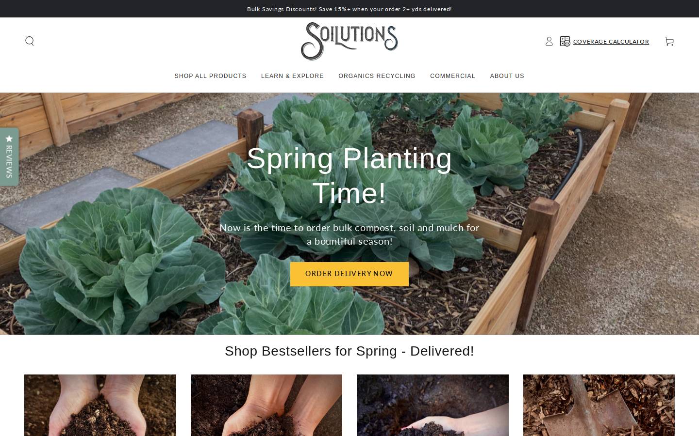 orderbulkmulch.com homepage screenshot