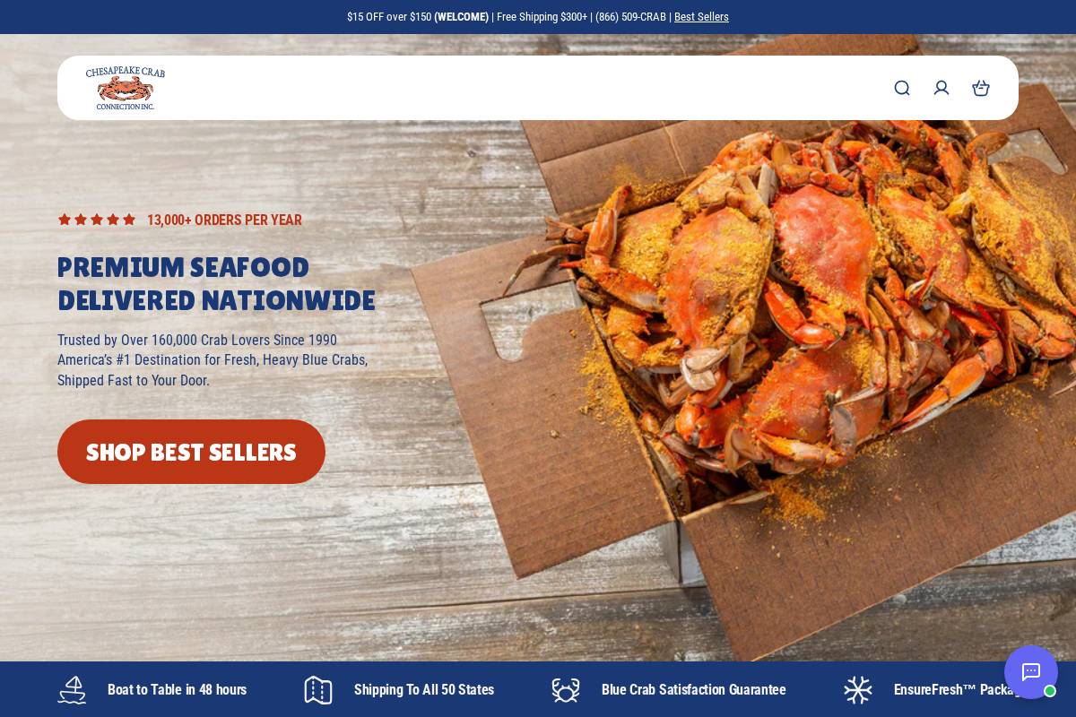 Ordercrabs homepage screenshot