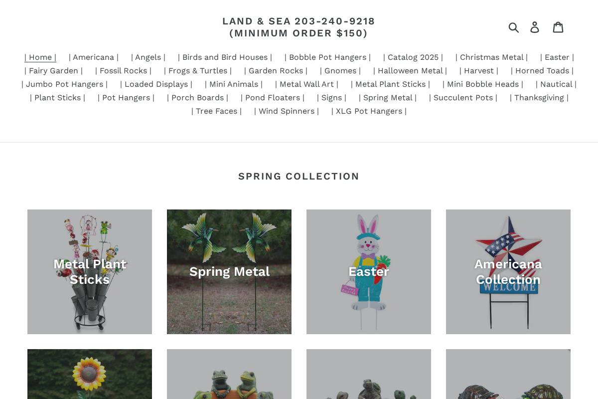 orderlandandsea.com homepage screenshot