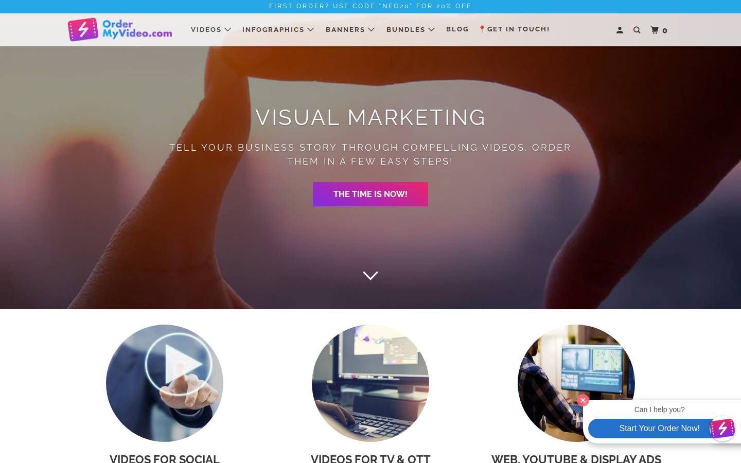 ordermyvideo.com homepage screenshot