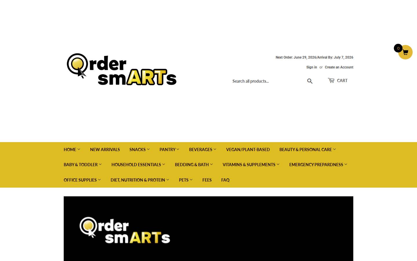 ordersmarts.com homepage screenshot