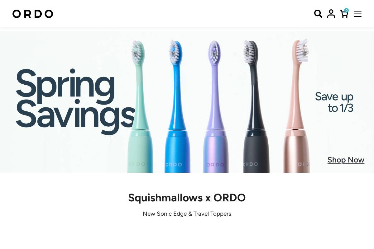 Ordo homepage screenshot