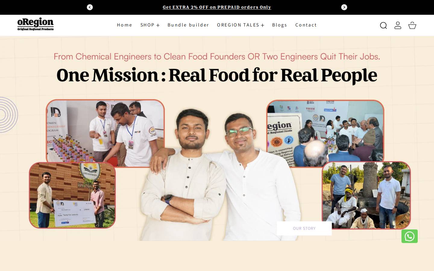 oregion.in homepage screenshot