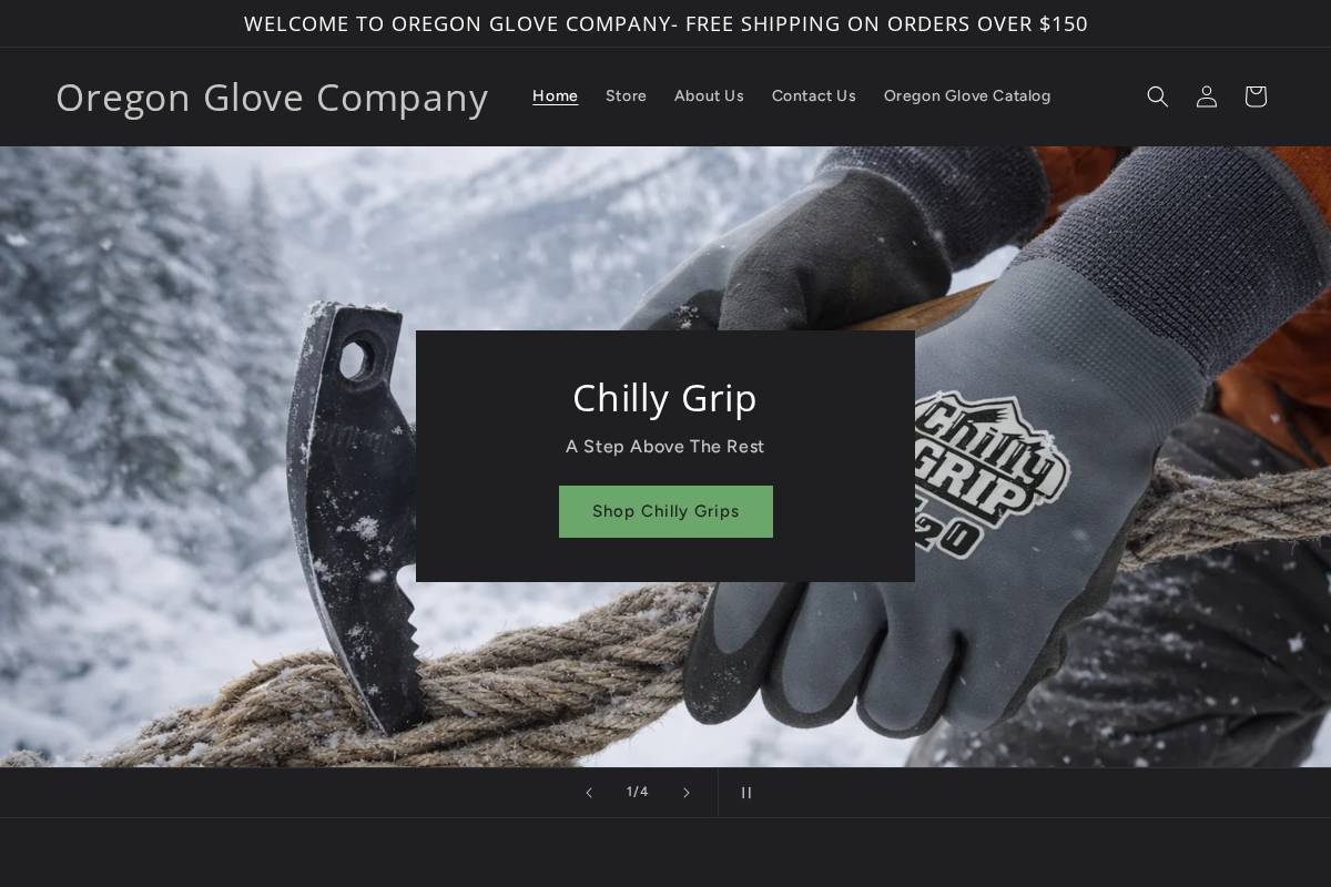 oregonglove.com homepage screenshot