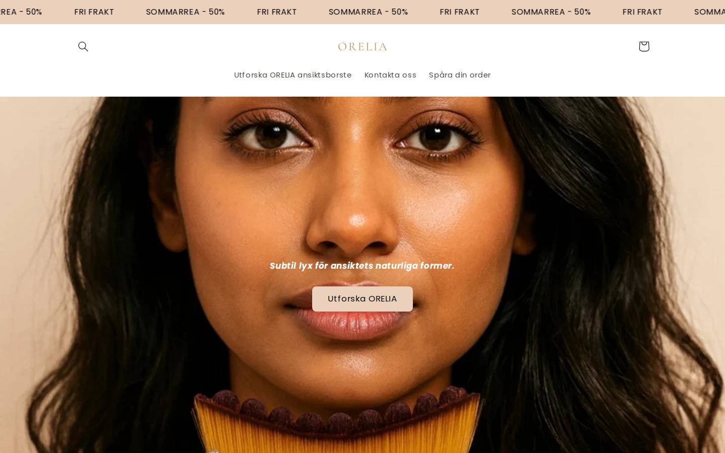 orelia.se homepage screenshot