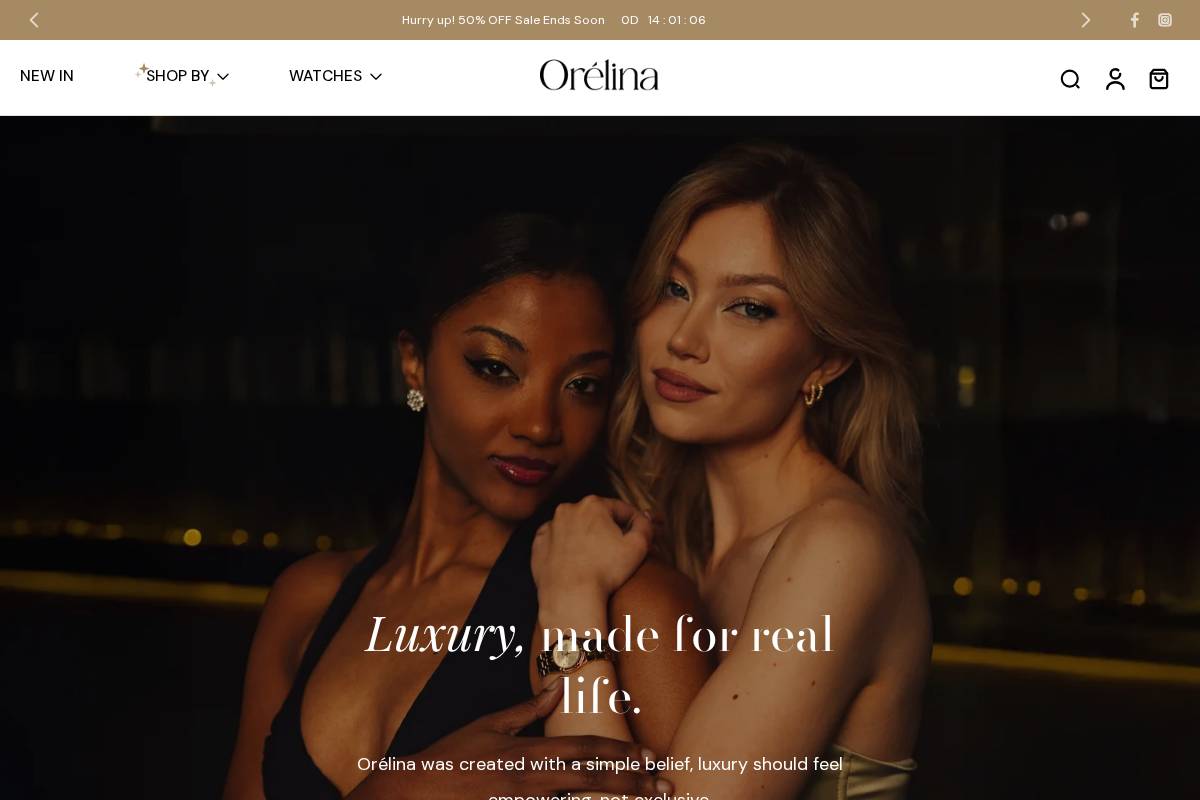 Orelina homepage screenshot