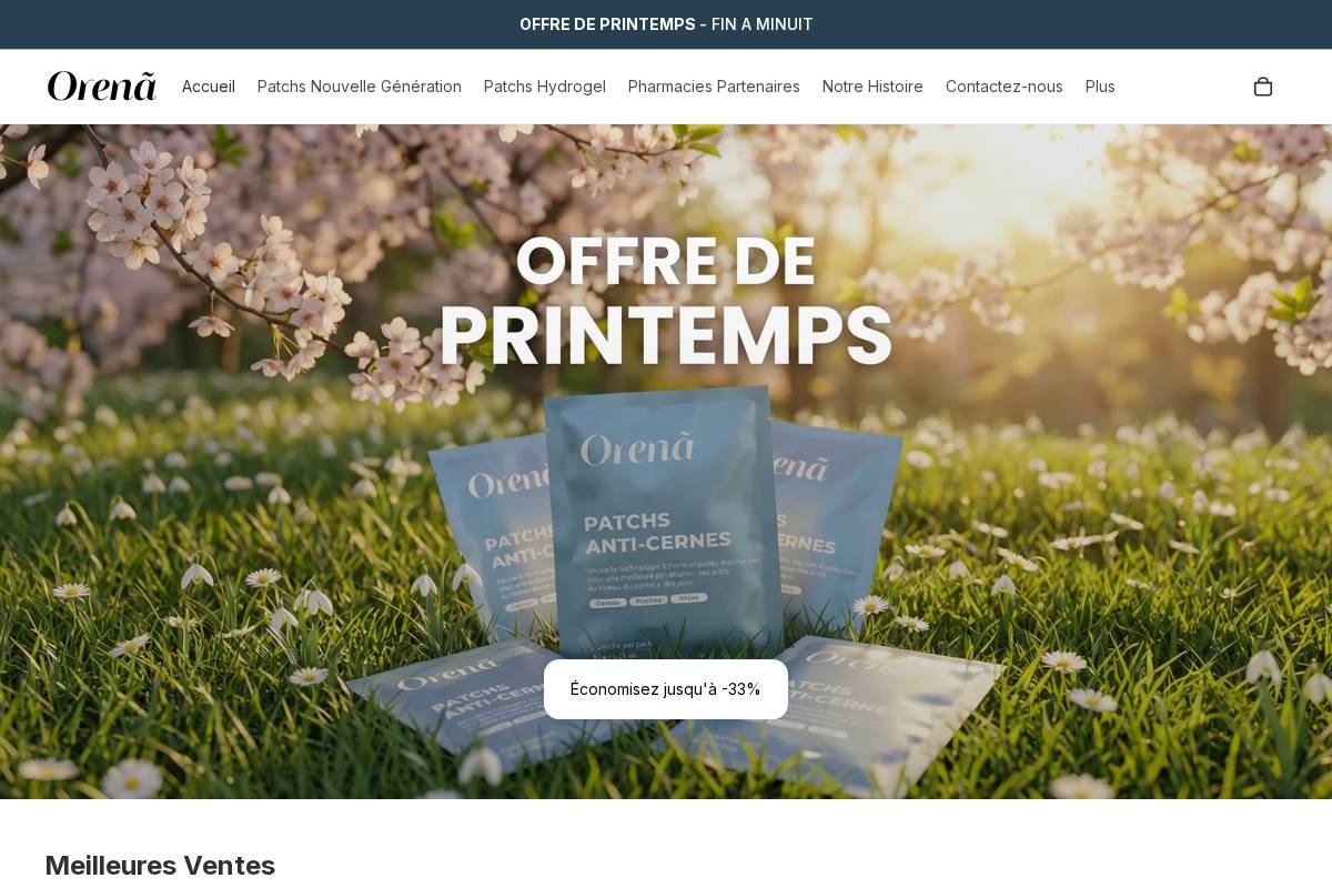 Orena Cosmetics homepage screenshot