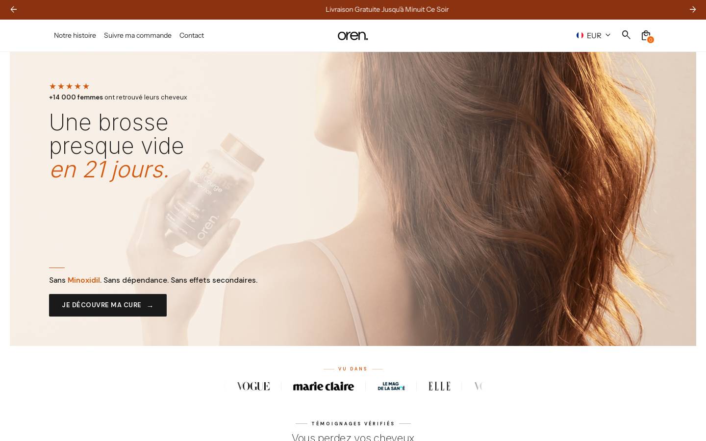 Orenglow homepage screenshot
