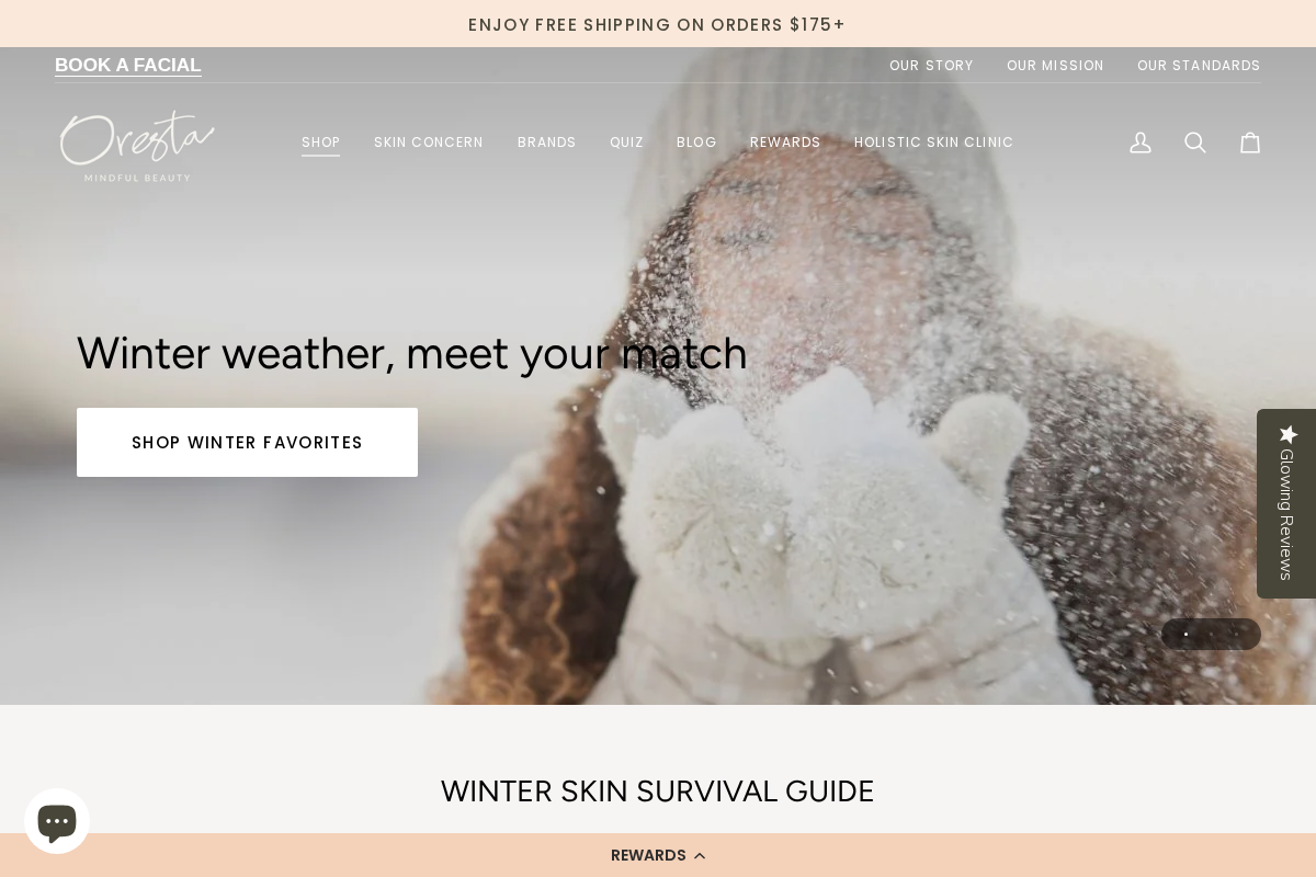oresta.ca homepage screenshot