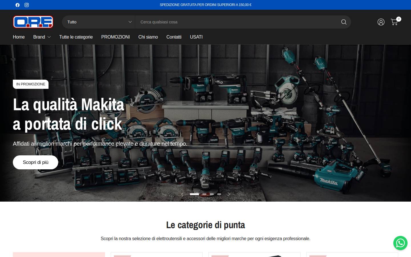 Oreutensili homepage screenshot