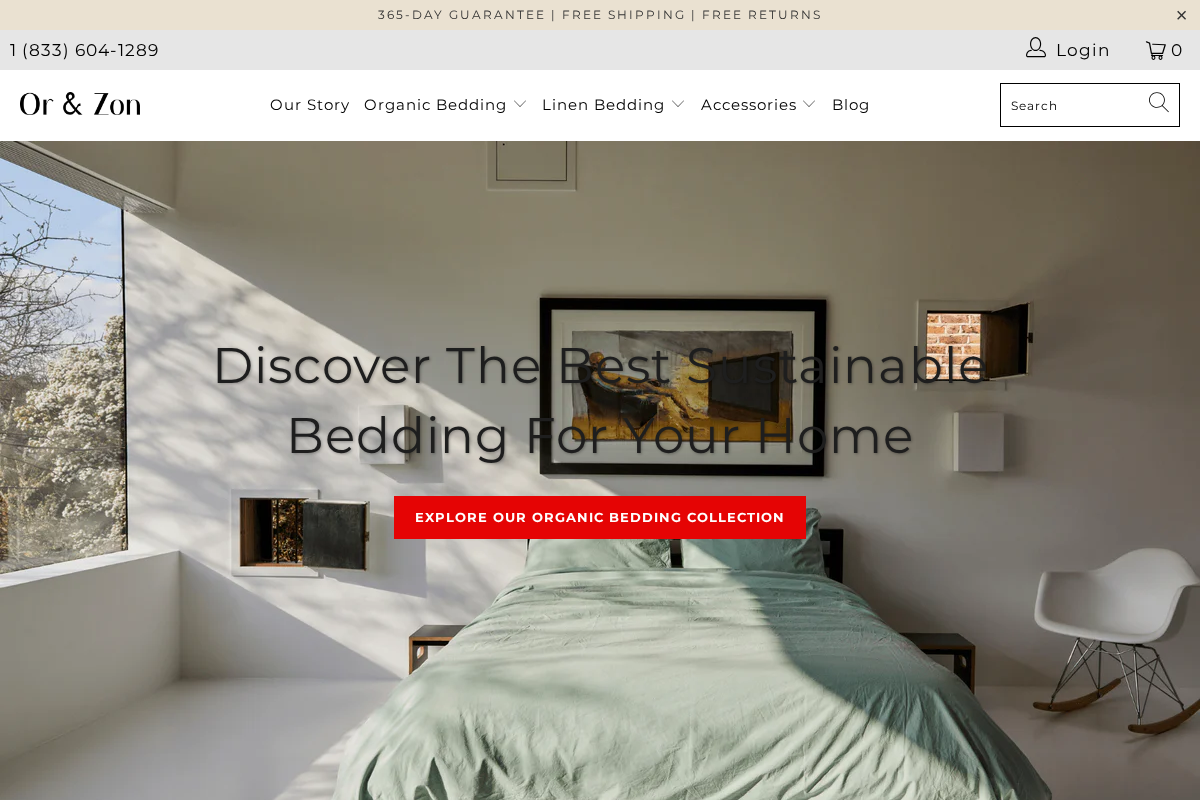 Orezon homepage screenshot