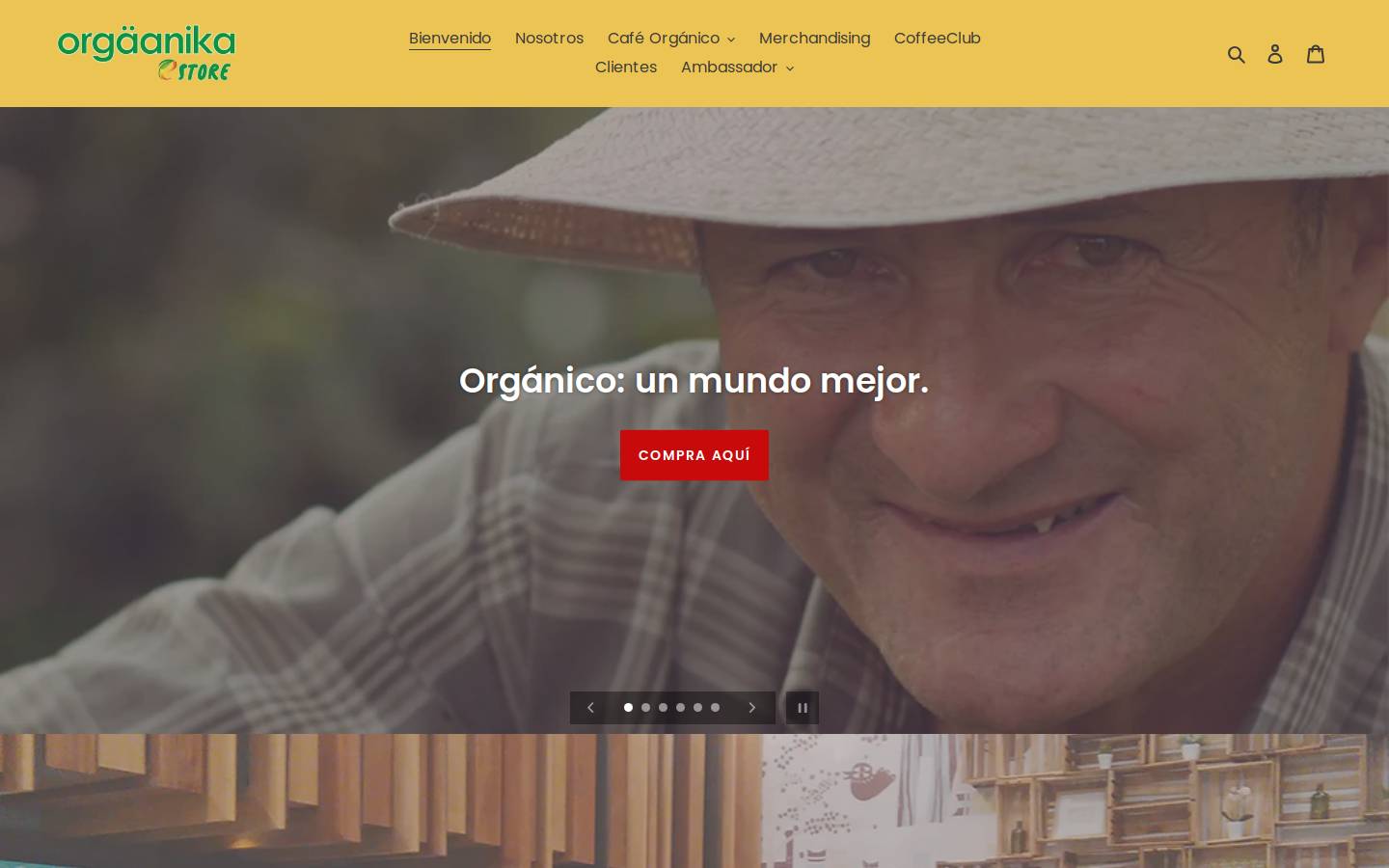 orgaanikastore.com homepage screenshot